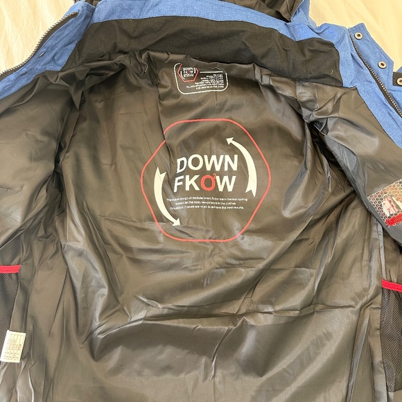 Hiking Puffer Down Jacket Hoodie Ski Snowboard Winter Outdoor Thermal Warm - Picture 2 of 5